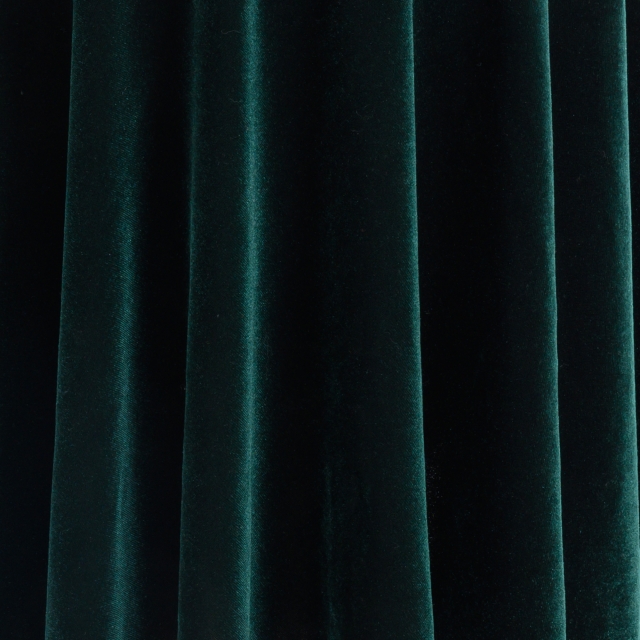 Hunter Green Stretch Velvet Fabric